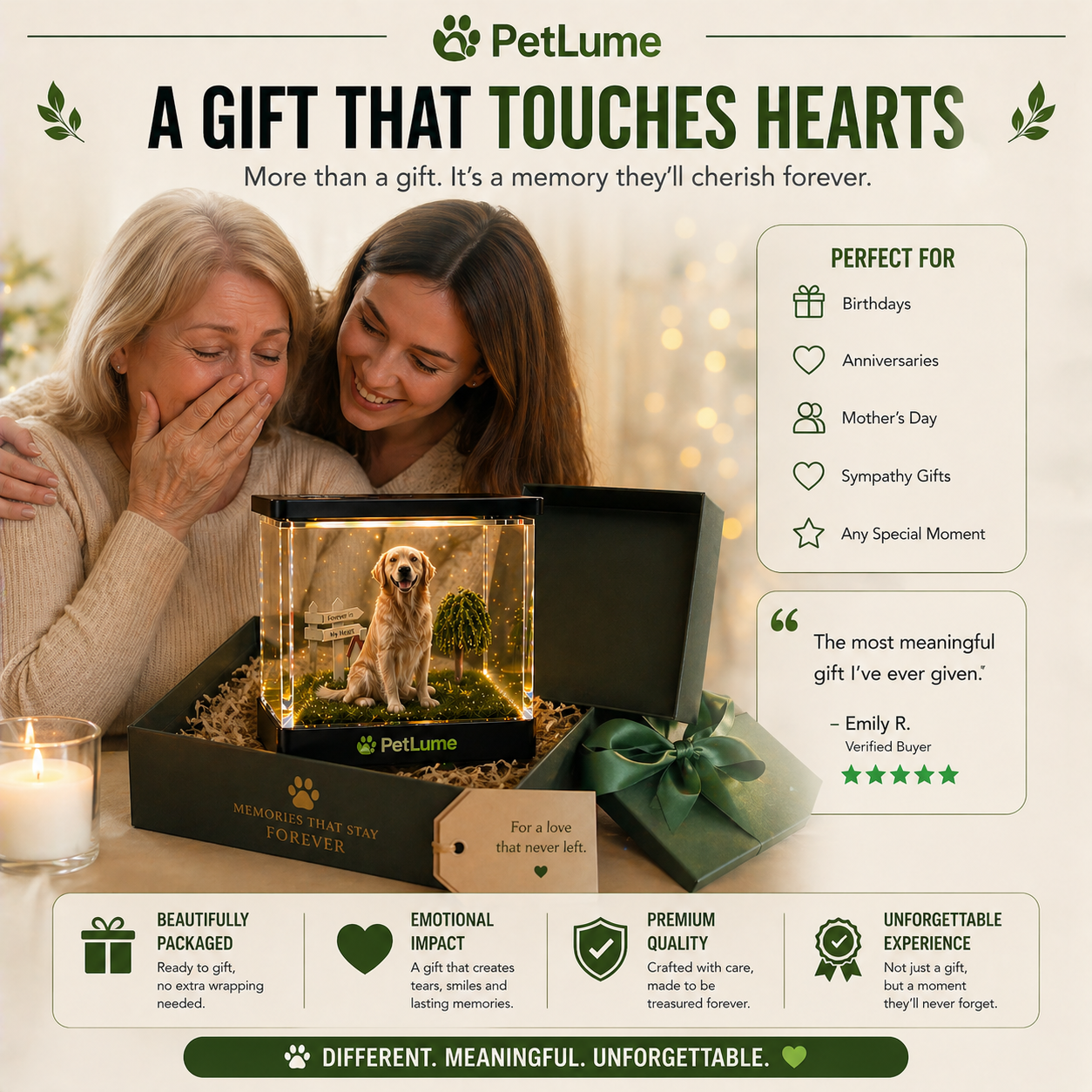 PetLume™ Personalized Pet Hologram Memory