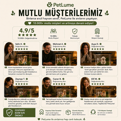 PetLume™ Fotoğraftan 3D Evcil Hayvan Hologramı