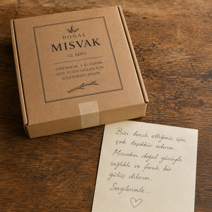 El Yapımı Doğal Misvak — 12'li Kutu
