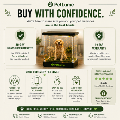 PetLume™ Personalized Pet Hologram Memory