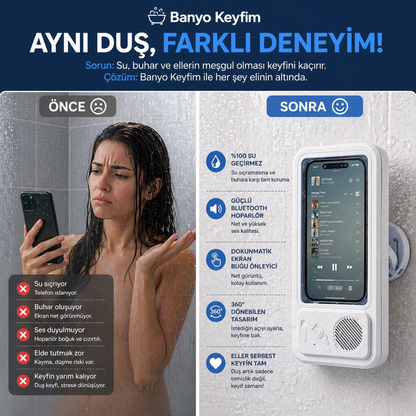Su Geçirmez Bluetooth Duş Telefon Kutusu